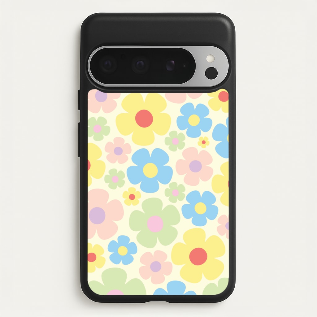 Rainbow Flowers Pattern - Spring Phone Case for Google Pixel 9 Pro XL