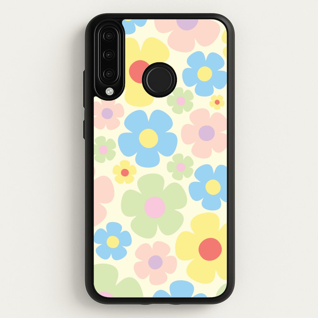 Rainbow Flowers Pattern - Spring Phone Case for Huawei P30 Lite