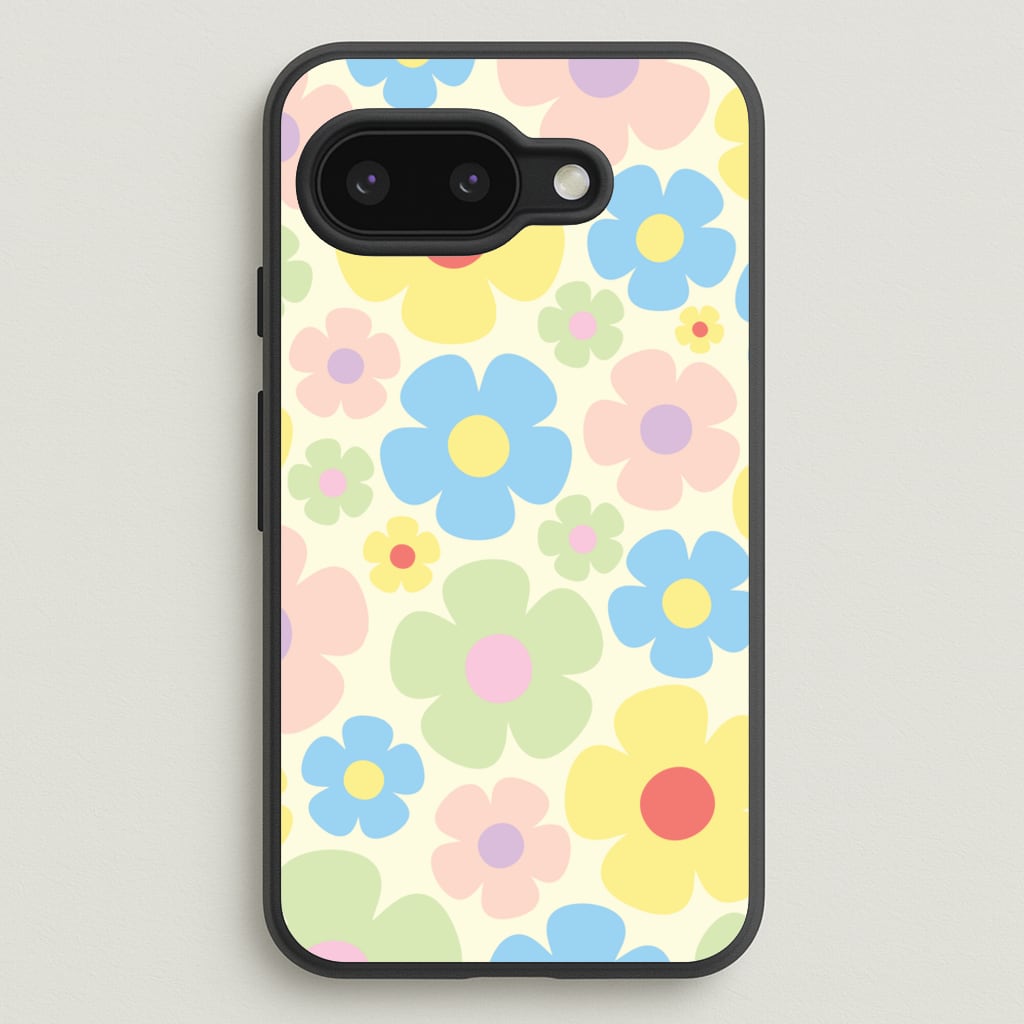 Rainbow Flowers Pattern - Spring Phone Case for Google Pixel 9a