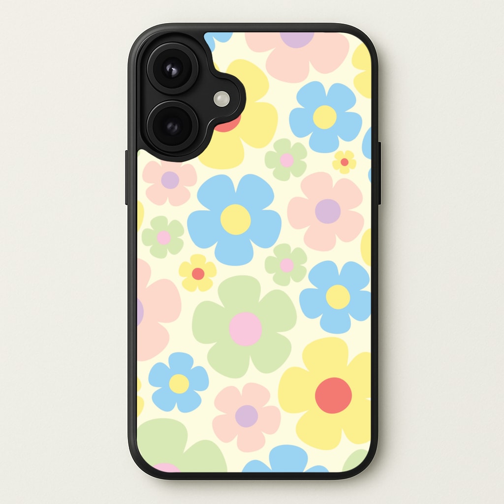 Rainbow Flowers Pattern Phone Case for iPhone 17
