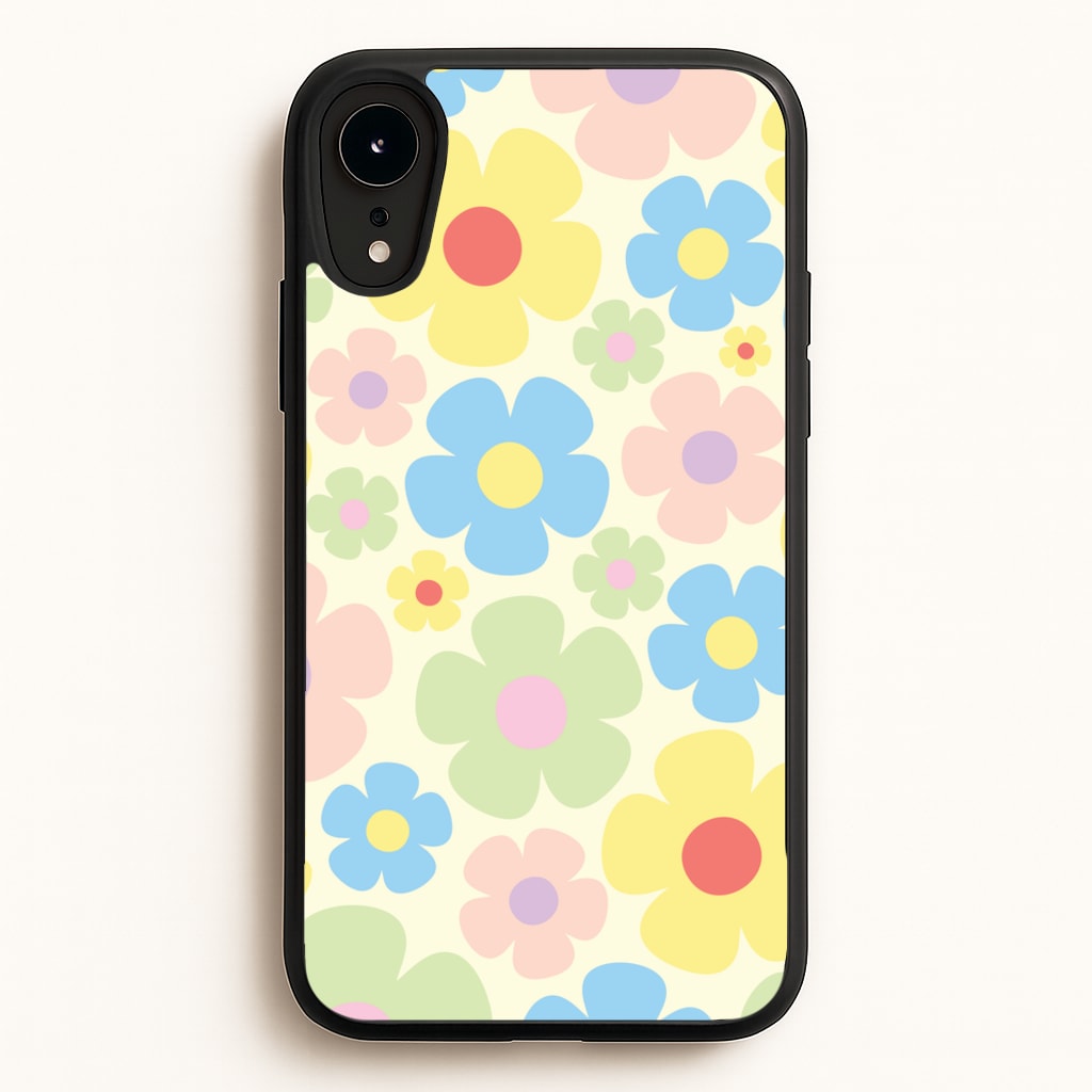 Rainbow Flowers Pattern - Spring Phone Case for iPhone XR