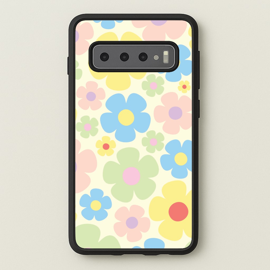 Rainbow Flowers Pattern - Spring Phone Case for Galaxy S10