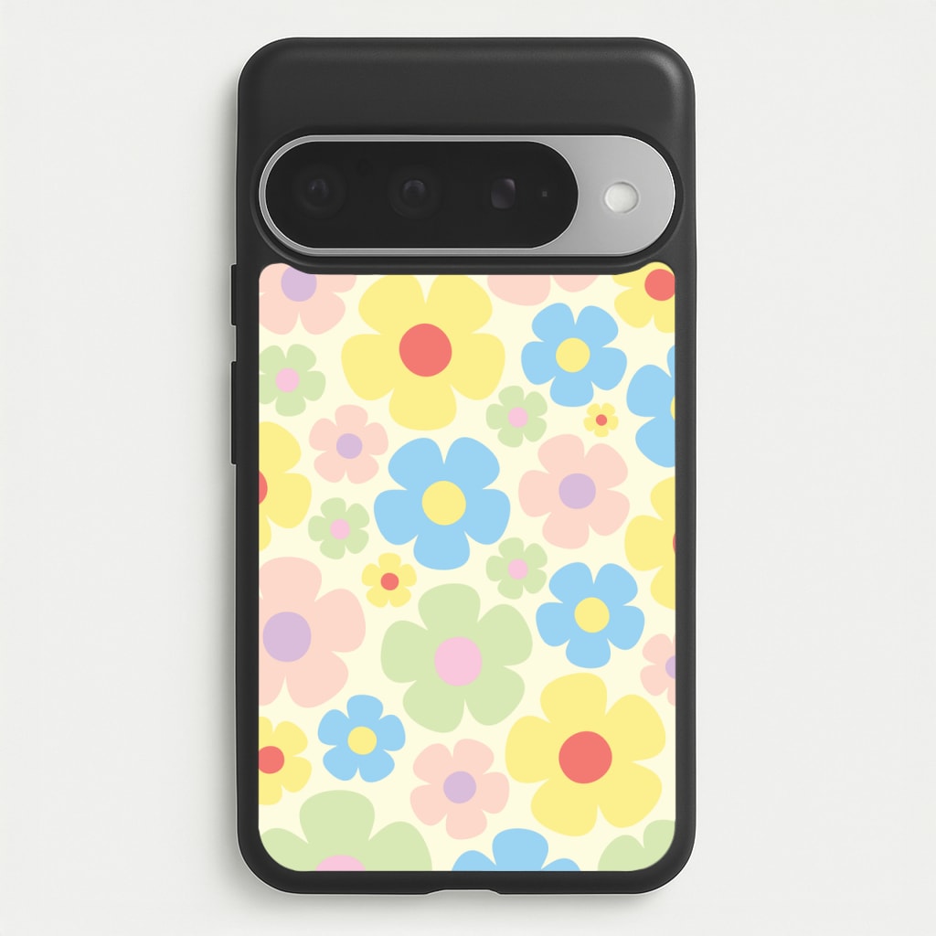 Rainbow Flowers Pattern Phone Case for Google Pixel 10 Pro XL