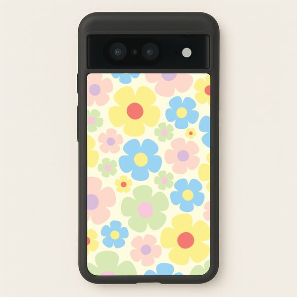 Rainbow Flowers Pattern - Spring Phone Case for Google Pixel 8
