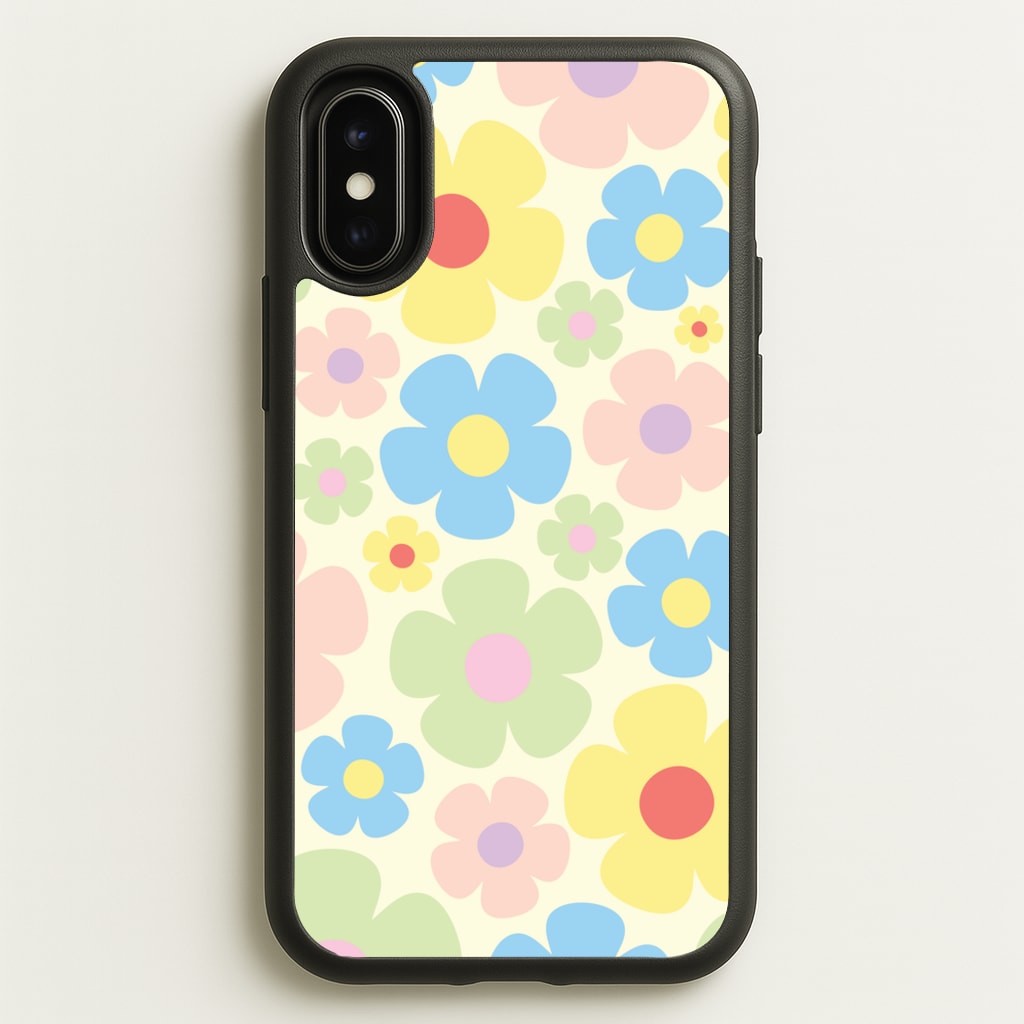 Rainbow Flowers Pattern - Spring Phone Case for iPhone X / XS