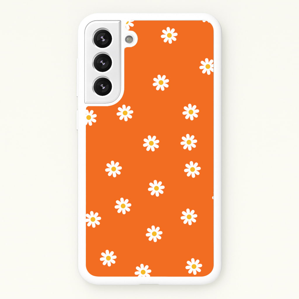 Orange Daisies - Spring Phone Case for Galaxy S21 Plus