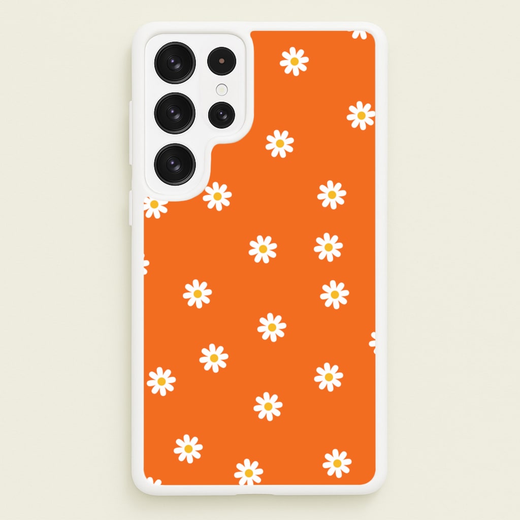 Orange Daisies - Spring Phone Case for Galaxy S23 Ultra