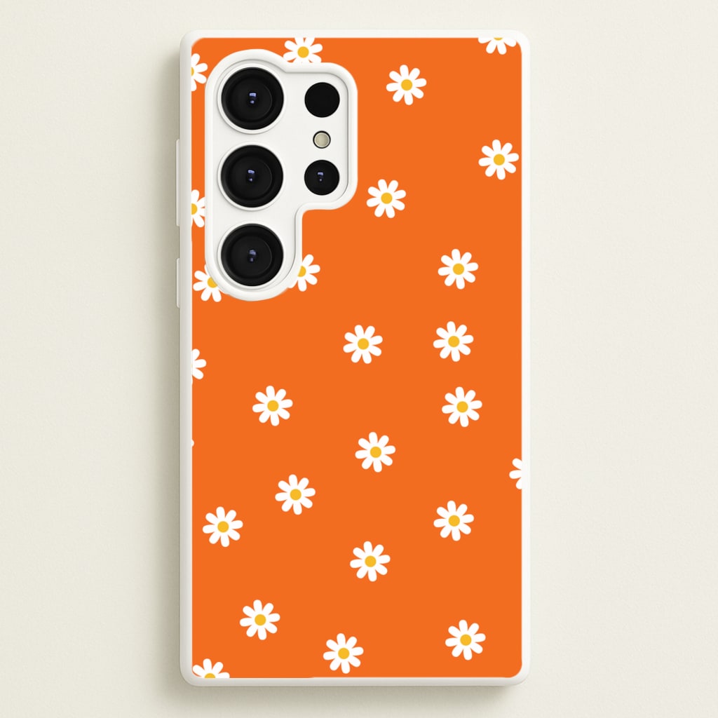 Orange Daisies - Spring Phone Case for Galaxy S25 Ultra