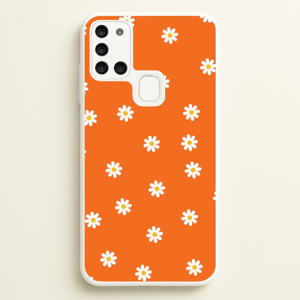 Orange Daisies - Spring Phone Case for Galaxy A21s