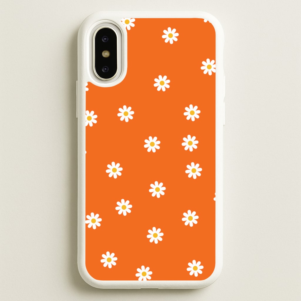 Orange Daisies - Spring Phone Case for iPhone X / XS