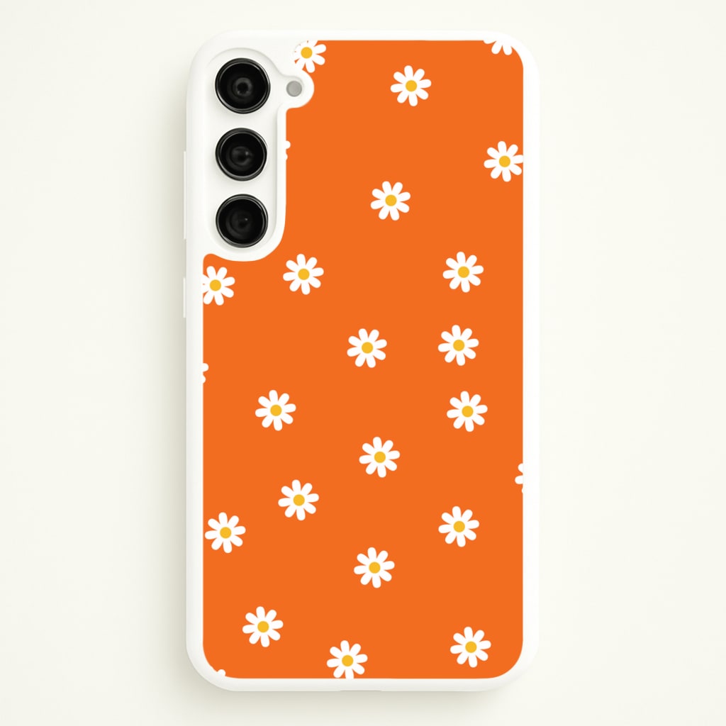 Orange Daisies - Spring Phone Case for Galaxy S23