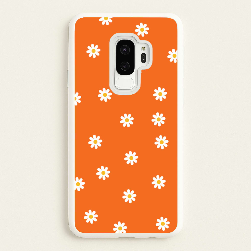 Orange Daisies - Spring Phone Case for Galaxy S9 Plus