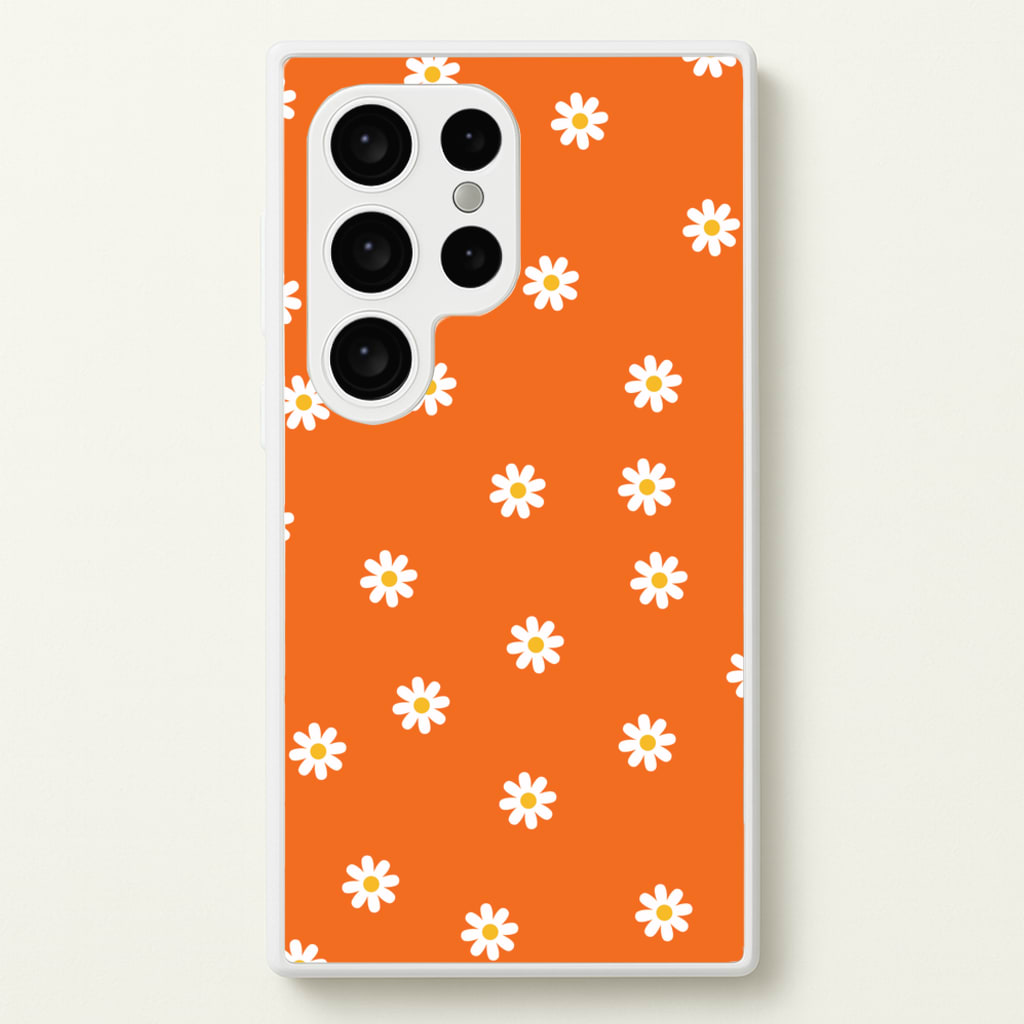 Orange Daisies - Spring Phone Case for Galaxy S24 Ultra
