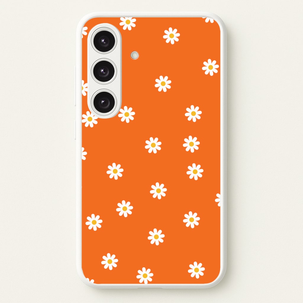 Orange Daisies - Spring Phone Case for Galaxy S24 Plus