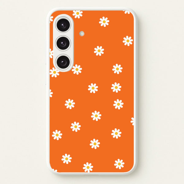 Orange Daisies - Spring Phone Case for Galaxy S24 Plus