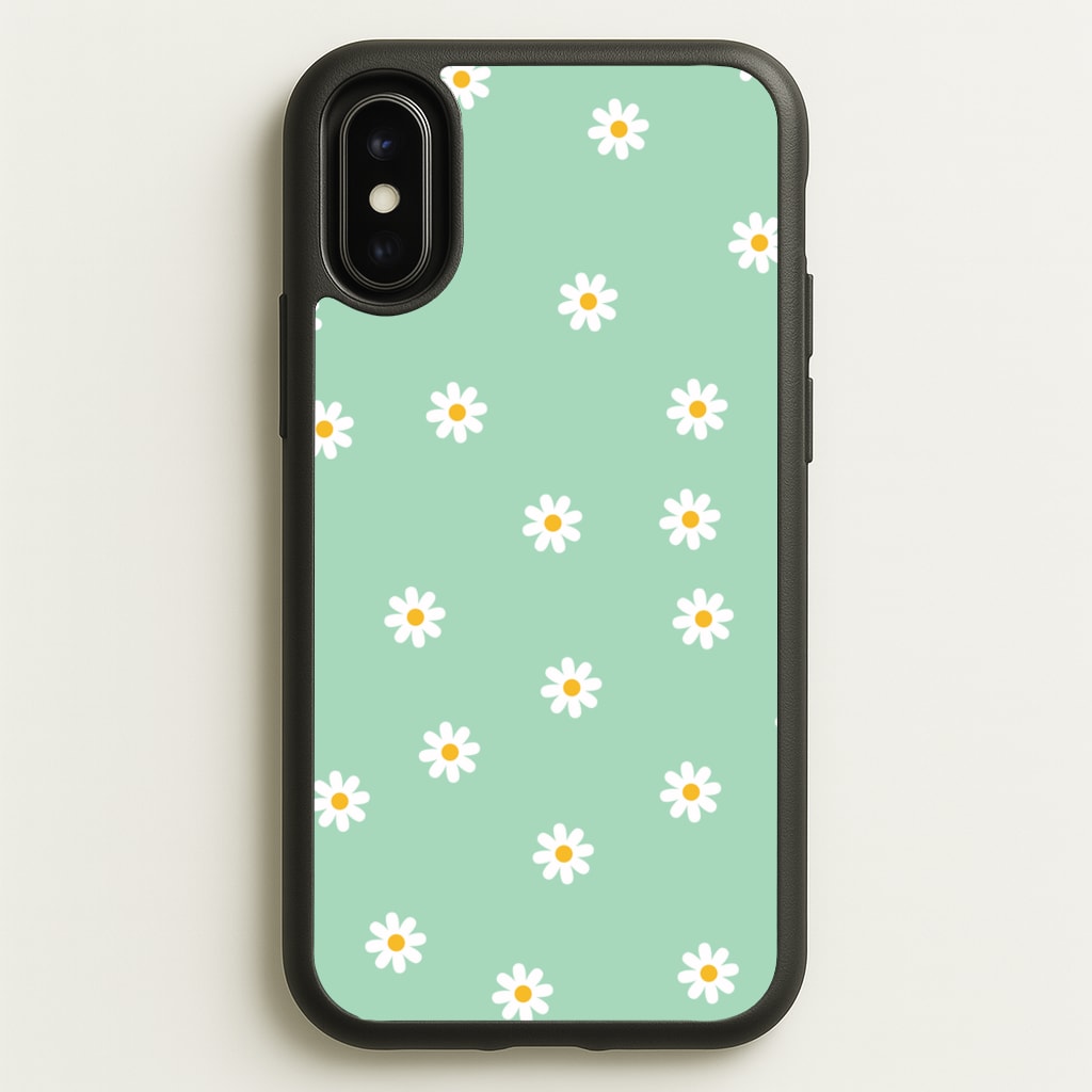 Teal Daisies - Spring Phone Case for iPhone X / XS