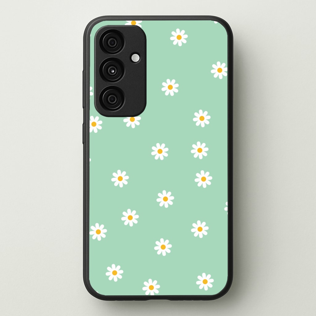 Teal Daisies - Spring Phone Case for Galaxy A55