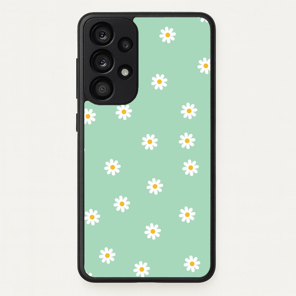 Teal Daisies - Spring Phone Case for Galaxy A53
