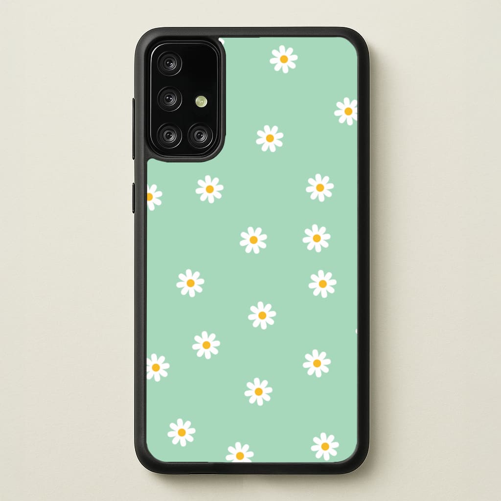 Teal Daisies - Spring Phone Case for Galaxy A71