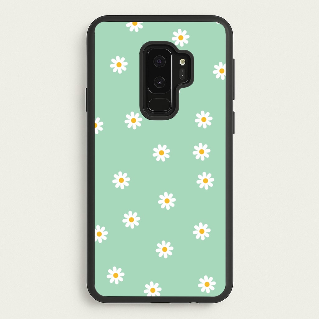 Teal Daisies - Spring Phone Case for Galaxy S9 Plus