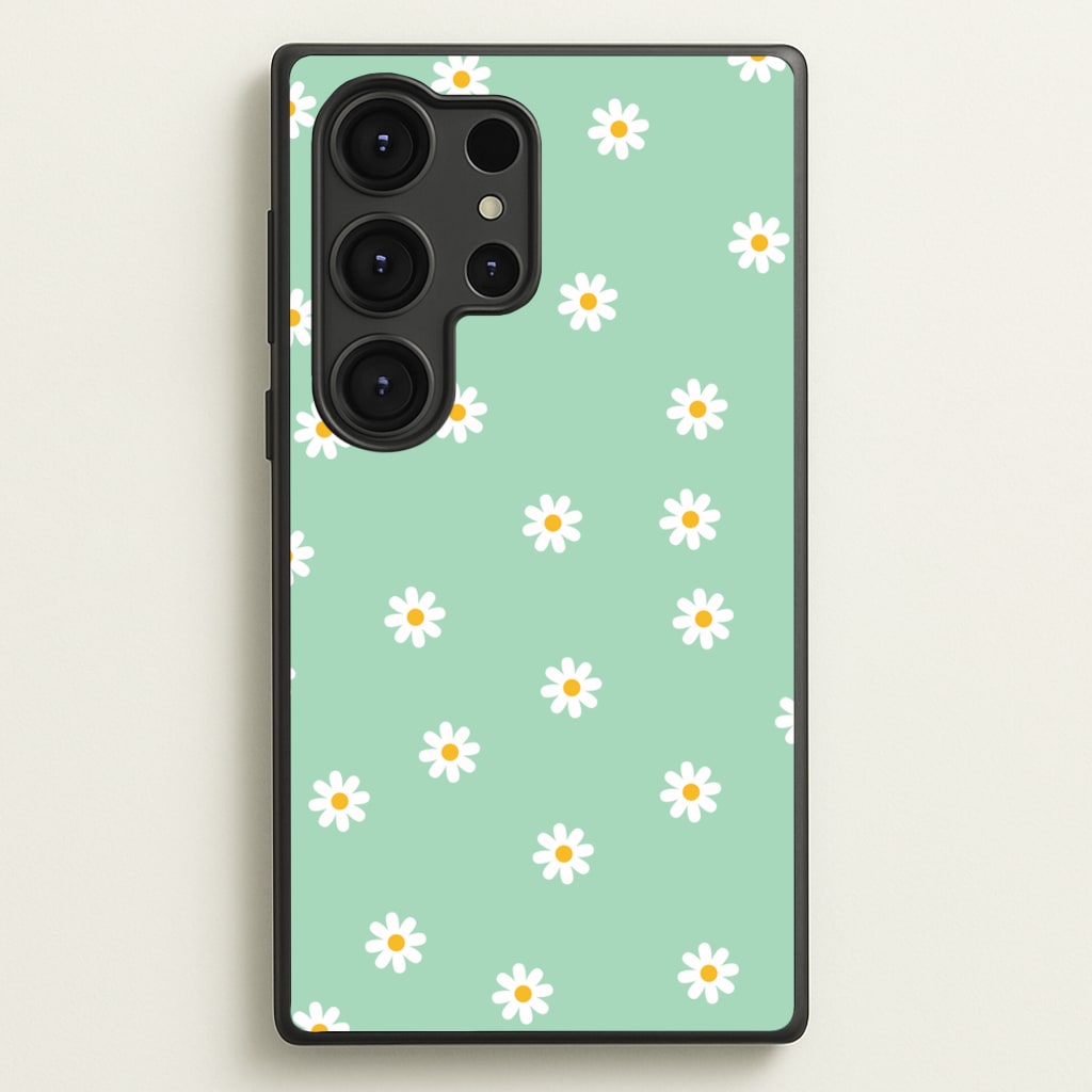 Teal Daisies - Spring Phone Case for Galaxy S25 Ultra