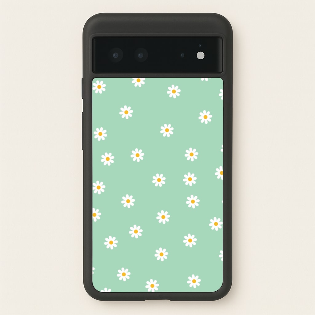 Teal Daisies - Spring Phone Case for Google Pixel 6