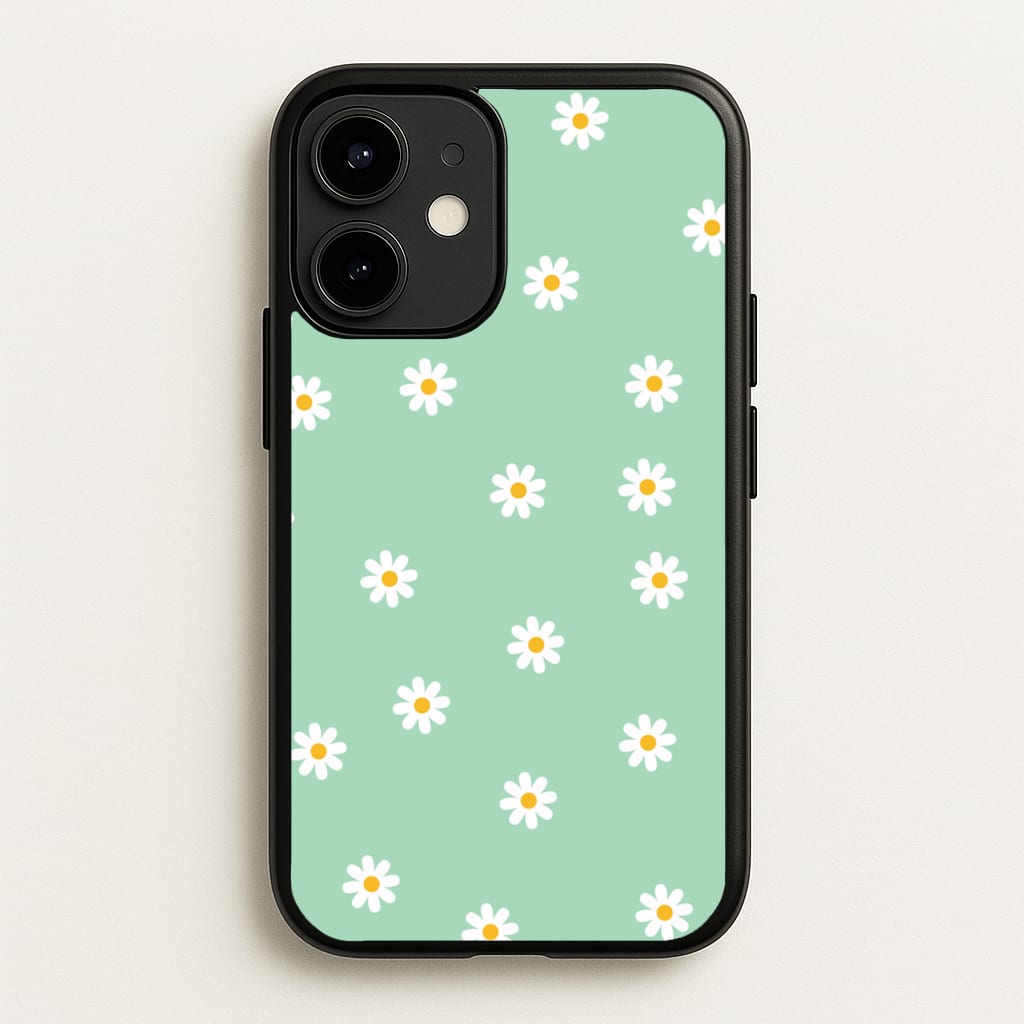 Teal Daisies - Spring Phone Case for iPhone 12 Mini