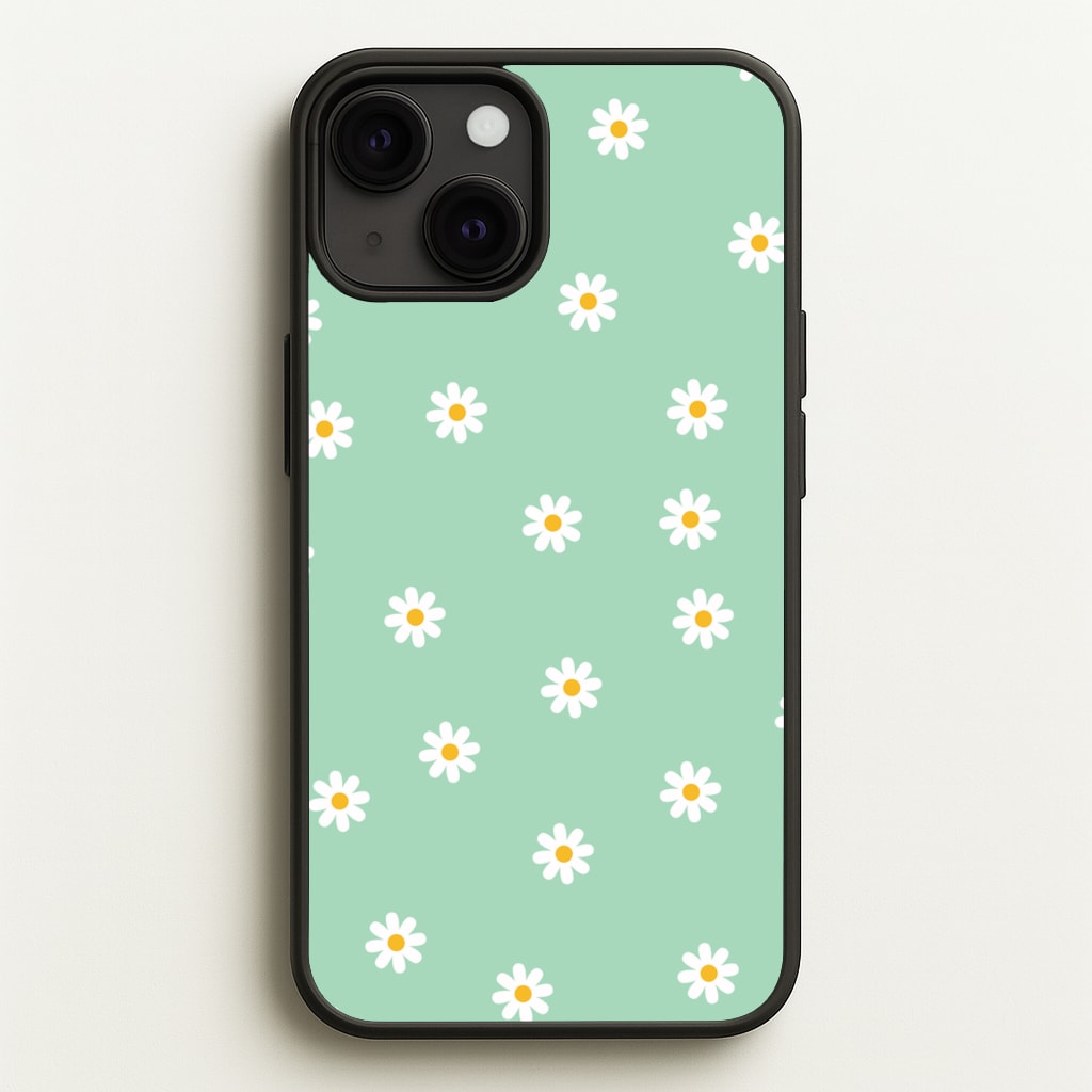 Teal Daisies - Spring Phone Case for iPhone 13 Mini