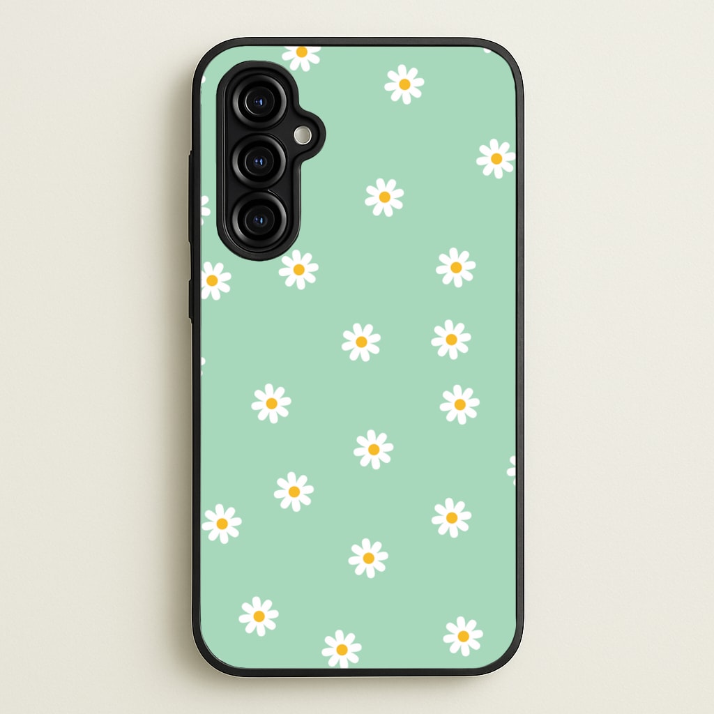 Teal Daisies - Spring Phone Case for Galaxy A54