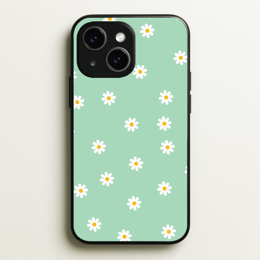 Teal Daisies - Spring Phone Case for iPhone 15 Plus