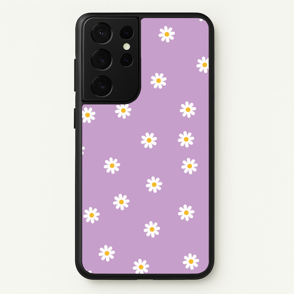 Purple Daisies - Spring Phone Case for Galaxy S21 Ultra