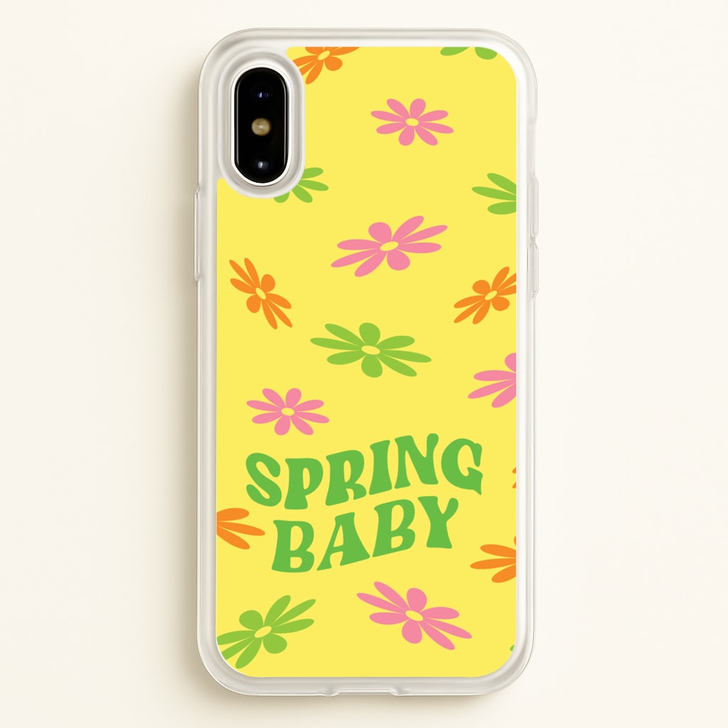 Spring Baby Retro Pattern - Spring Phone Case for iPhone X / XS