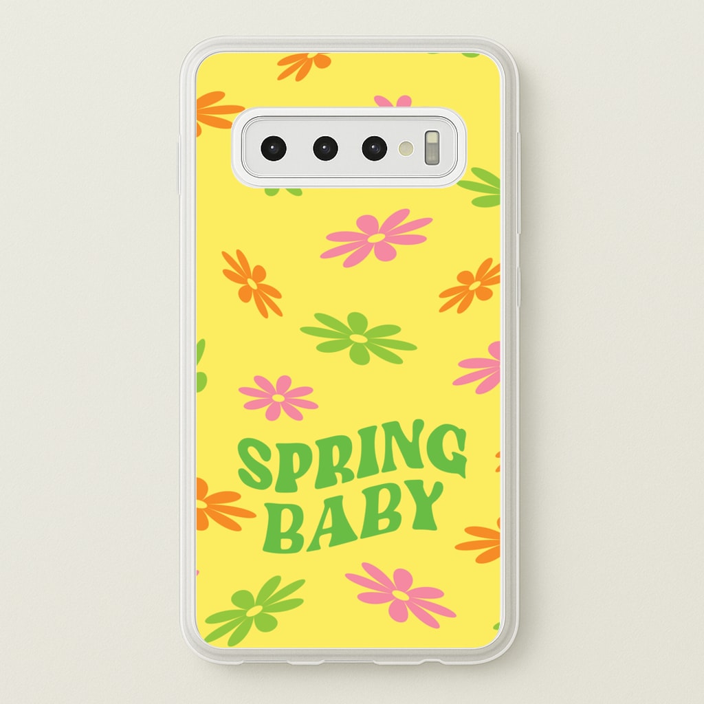 Spring Baby Retro Pattern - Spring Phone Case for Galaxy S10