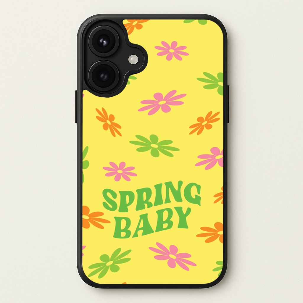Spring Baby Retro Pattern Phone Case for iPhone 17