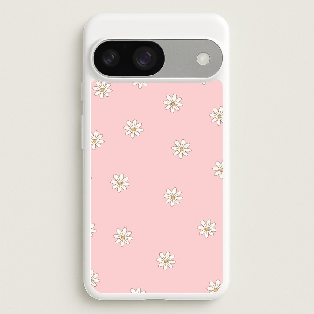 Dusty Pink Daisy Pattern - Spring Phone Case for Google Pixel 9 / 9 Pro