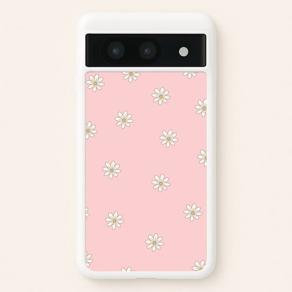 Dusty Pink Daisy Pattern - Spring Phone Case for Google Pixel 8a