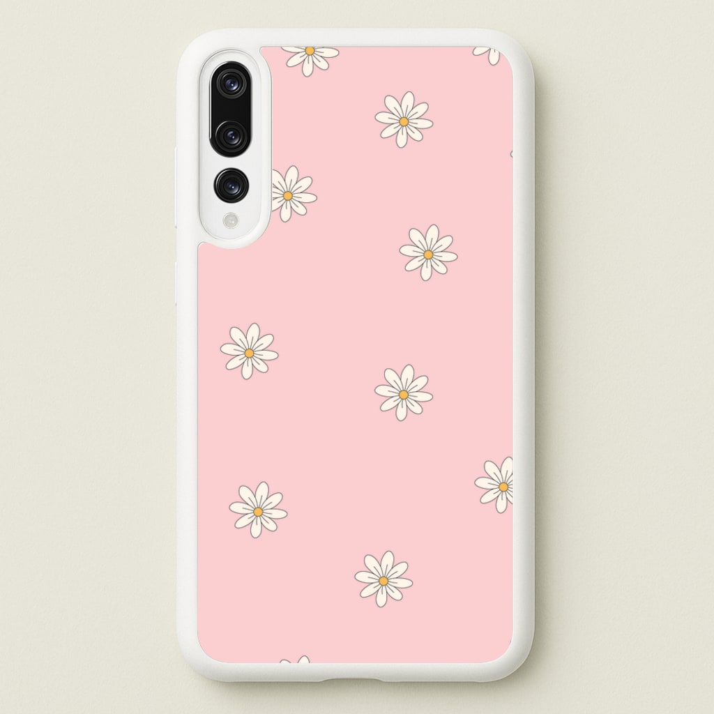 Dusty Pink Daisy Pattern - Spring Phone Case for Huawei P20 Pro