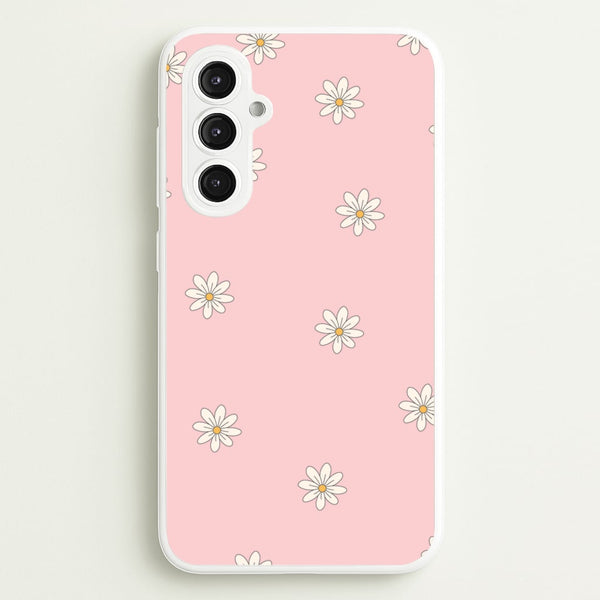 Dusty Pink Daisy Pattern - Spring Phone Case for Galaxy S23FE