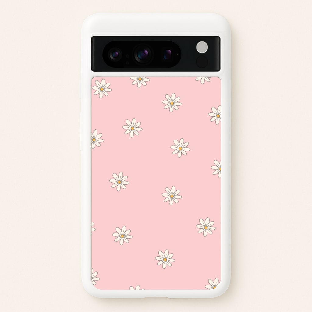 Dusty Pink Daisy Pattern - Spring Phone Case for Google Pixel 8 Pro