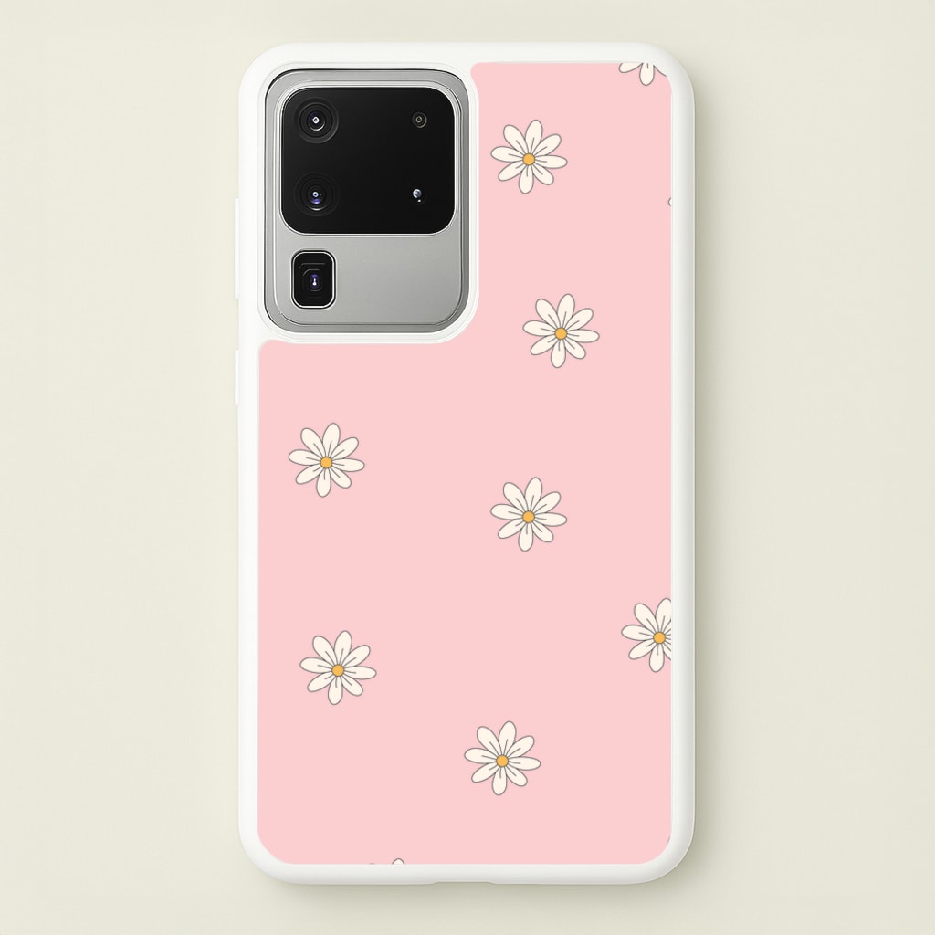 Dusty Pink Daisy Pattern - Spring Phone Case for Galaxy S20 Ultra