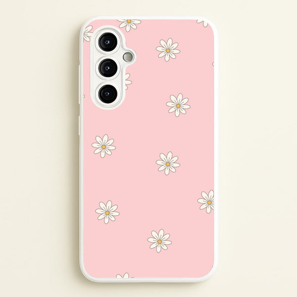 Dusty Pink Daisy Pattern - Spring Phone Case for Galaxy A54