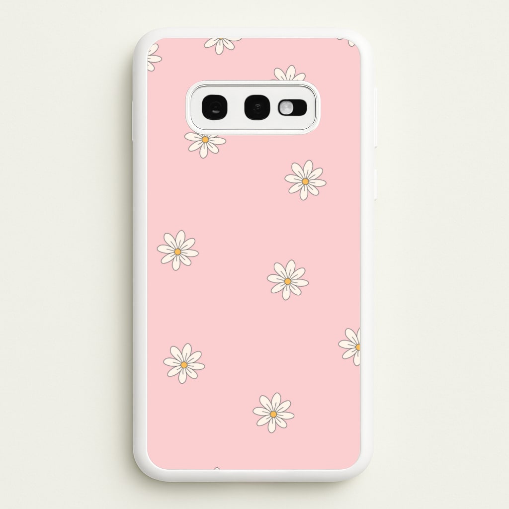 Dusty Pink Daisy Pattern - Spring Phone Case for Galaxy S10e
