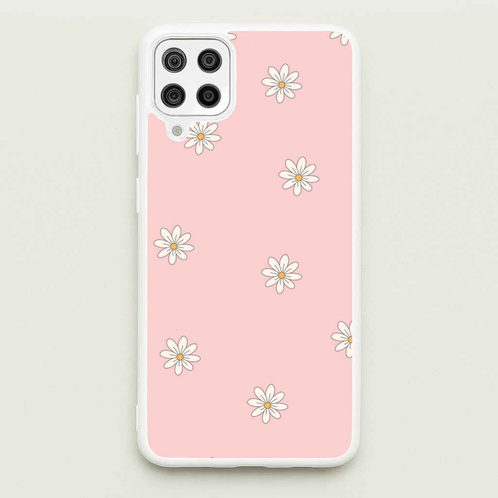 Dusty Pink Daisy Pattern - Spring Phone Case for Galaxy A12
