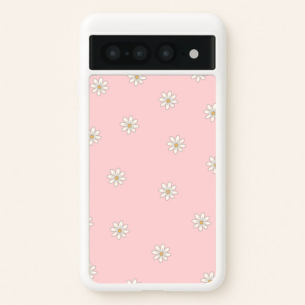Dusty Pink Daisy Pattern - Spring Phone Case for Google Pixel 7 Pro