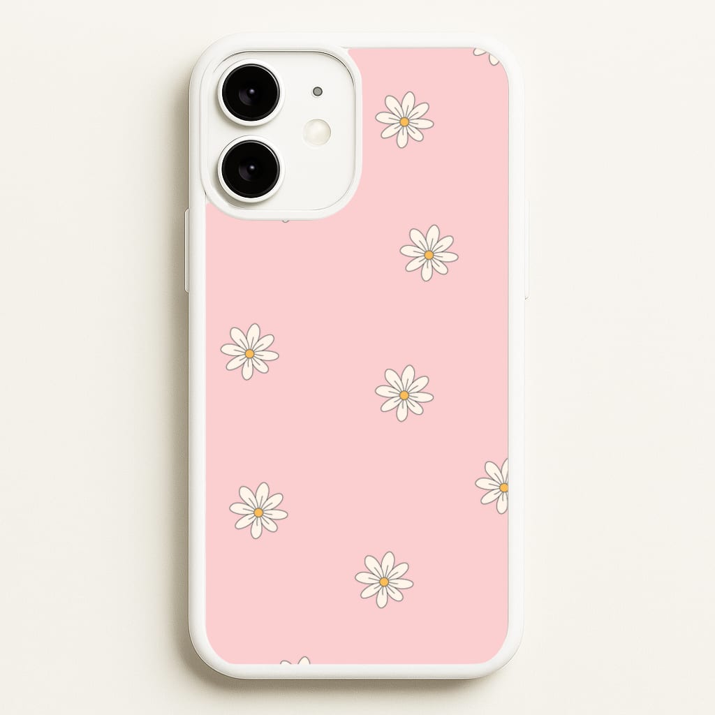 Dusty Pink Daisy Pattern - Spring Phone Case for iPhone 11