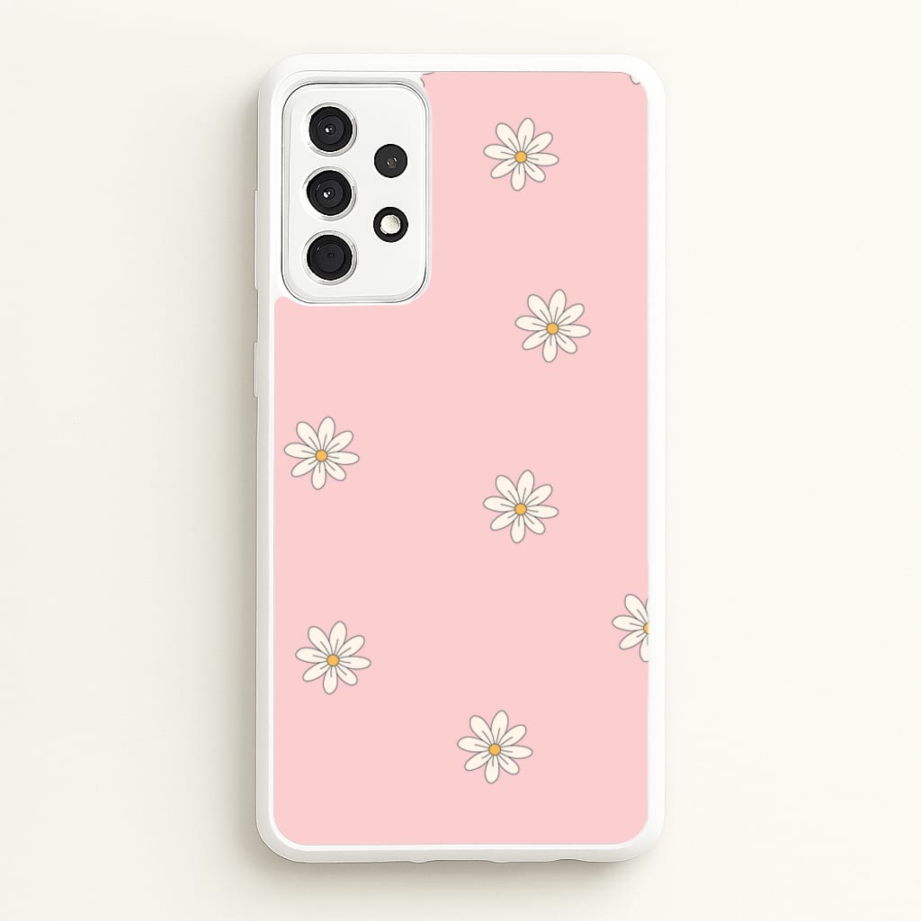 Dusty Pink Daisy Pattern - Spring Phone Case for Galaxy A52 / A52s