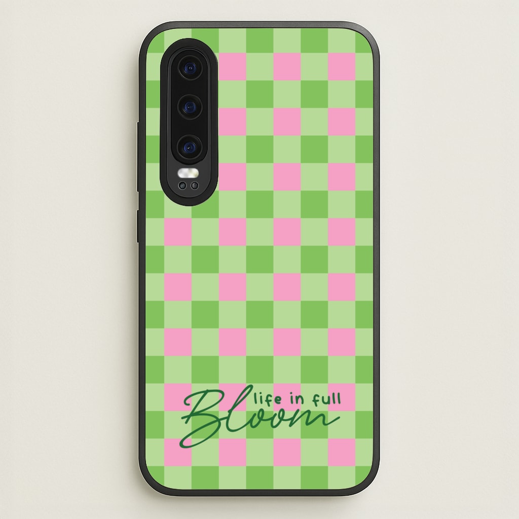 Life In Full Bloom Checkered - Spring Phone Case for Huawei P30