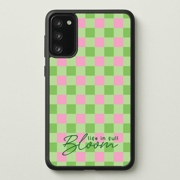 Life In Full Bloom Checkered - Spring Phone Case for Galaxy S20FE