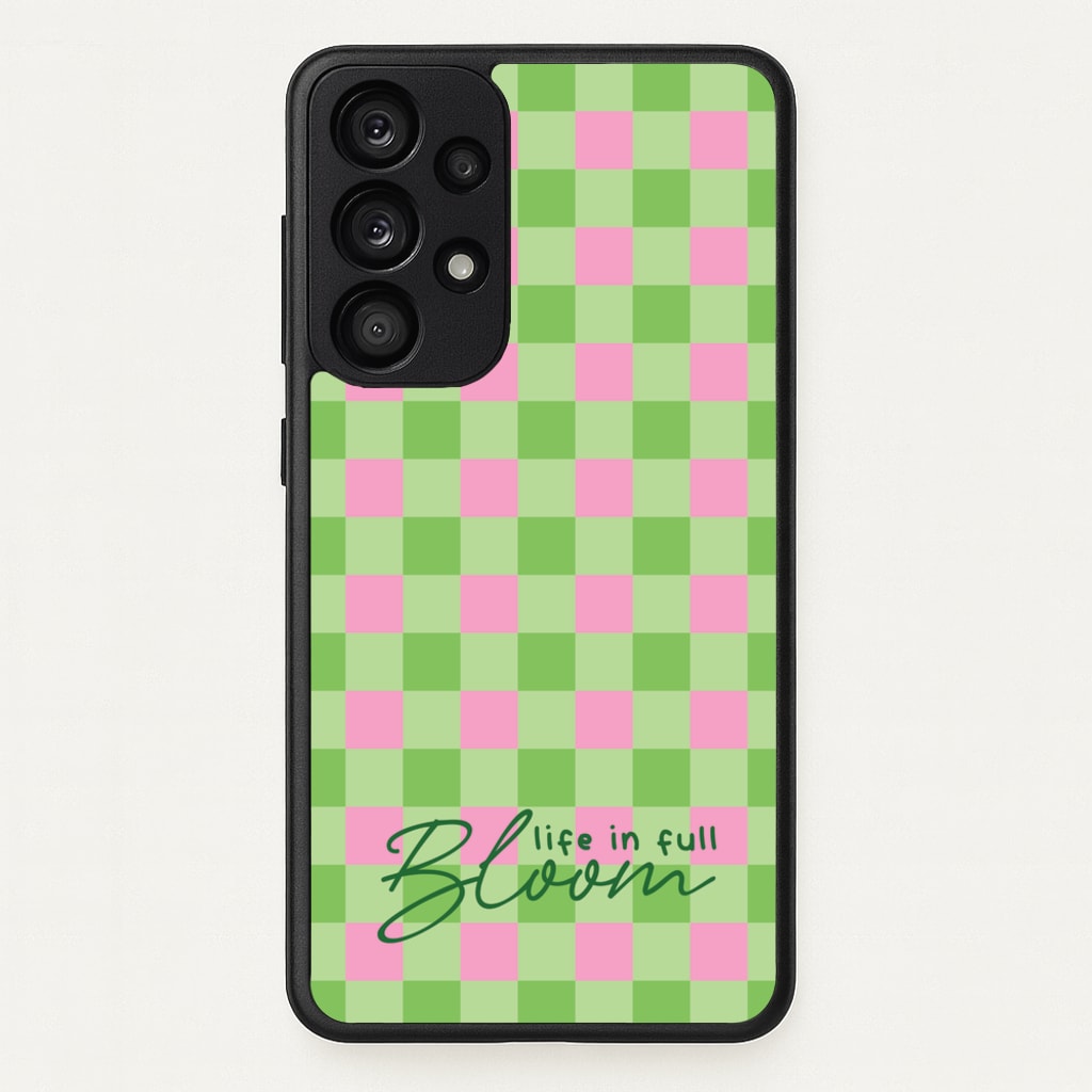 Life In Full Bloom Checkered - Spring Phone Case for Galaxy A33