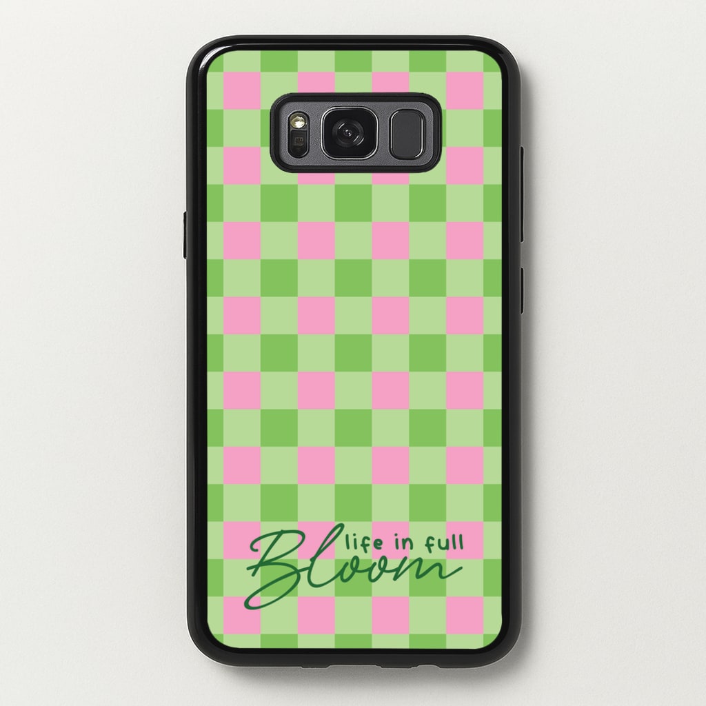 Life In Full Bloom Checkered - Spring Phone Case for Galaxy S8 Plus